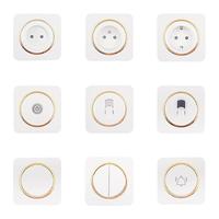 Interrupteur mural yaki sans carte neutre touche 2 voies pour clavier Led 220V couverture Uk contrôle luxe Zigbee Gang interrupteur Ultra mince