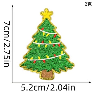 Patch brodé de Noël Bonhomme de neige Ours polaire thermocollant en feutre non tissé avec broderie en fil de polyester pour la décoration de vêtements - Product Image 3