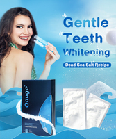 Tiras de gel blanqueador de dientes exprés de marca blanca brillante con sabor a sal del Mar Muerto al por mayor para el cuidado dental