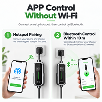 Chargeur EV AC Type 2 CE RoHS 3.5kW 7kW 11kW 16A 32A 230V 400V avec écran LCD 2.8 pouces, application, Wi-Fi, Bluetooth, minuterie, IP65, IK10, OEM, ODM, fournisseur pour la maison