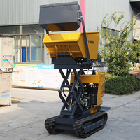 Mini-dumper chenillé multifonctionnel 1 tonne pour la construction