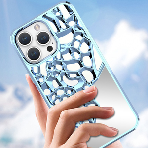 Moda specchio placcato cassa del telefono per <span class=keywords><strong>iPhone</strong></span> 16 15 <span class=keywords><strong>14</strong></span> 13 12 11 3D scavare fuori la copertura del telefono cellulare per <span class=keywords><strong>iPhone</strong></span> 16 serie - Product Image 3