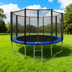 Trampoline Extérieur Pliable de Haute Qualité, Grand Modèle de 8 <span class=keywords><strong>Pieds</strong></span>, <span class=keywords><strong>avec</strong></span> Filet de Sécurité, pour Jardin, Enfants, Sauts Amusants, Fête <span class=keywords><strong>d</strong></span>'Anniversaire, <span class=keywords><strong>Jeu</strong></span> en PVC et PP - Product Image 3