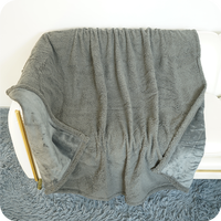 Couverture imperméable pour animaux de compagnie, couverture pour chien anti-pipi liquide, housse de protection réversible en polaire Sherpa, gris foncé
