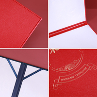 Pochette de diplôme personnalisée en cuir PU format A4, porte-certificat de diplôme pour l'école et l'université