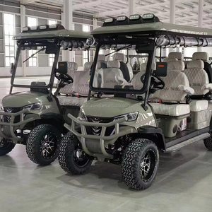 Voiturette <span class=keywords><strong>de</strong></span> golf électrique exclusive RENQI 6 places avec pare-soleil, boîte <span class=keywords><strong>de</strong></span> rangement, batterie 60V, autonomie 90 km pour l'exploration en extérieur - Product Image 1