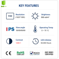 Panel LCD BOE EV156FHM-N11 15,6 inci 1920x1080 LVDS-40pin FHD, Modul LCD 15,6 inci