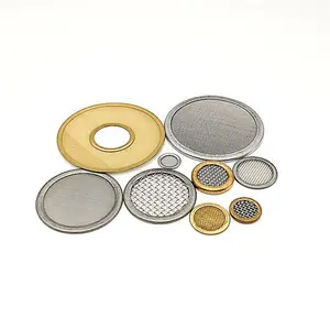 Factory Directly Supply Ultrafine Mesh 10 20 30 40 50mm Stainless Steel Disc Round Screen Mesh Oil Strainer Filter