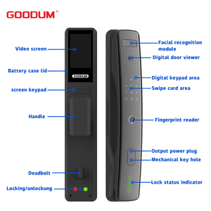 Goodum полностью автоматический видеодомофон в реальном времени Tuya Smart Wifi цифровой дверной замок Противоугонная камера цифровой смарт-замок без ключа - Product Image 3