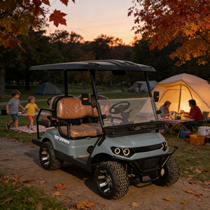 Voiturette de golf vintage 4 places pour parcs et attractions touristiques - Product Image 1