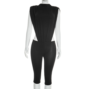 วิวิบลุค J26ST035 ชุดลำลองผู้หญิงฤดูร้อนใหม่ผู้หญิงเซ็กซี่บอดี้สูทกางเกงเลกกิ้งคาปริสชุดสองชิ้นสำหรับสุภาพสตรีชุด - Product Image 5