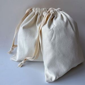 Factory Direct Price Durable Cotton <b>Drawstring</b> Dust Bag Reusable Organic Cotton <b>Pouch</b> With Ribbon - Product Image 3