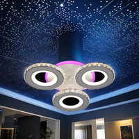 Led Smart Télécommande Acrylique Fantaisie Dimmable Décoration Moderne Suspendu Intérieur Intérieur Plafonnier Lustre de Luxe