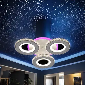 Led Smart Remote Control Acrylic Fancy Dimmable Modern Decoration Hanging Interior Indoor Ceiling Light Luxury Chandelier