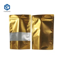 Sac noir pochette d'emballage de qualité alimentaire de noël pour bonbons 3 fermeture éclair latérale en plastique mat sucre personnalisé PE pochette debout 1000 pièces
