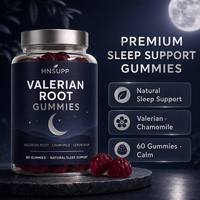 Gummies de Valériane à Marque Blanche OEM, Camomille et Mélisse, Soutien Naturel au Sommeil et Relaxation, 60 Unités