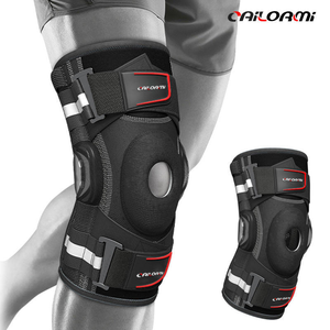 <span class=keywords><strong>Genouillère</strong></span> articulée avec stabilisateurs latéraux doubles amovibles pour la course, le basketball, le fitness – Personnalisation en gros disponible - Product Image 2