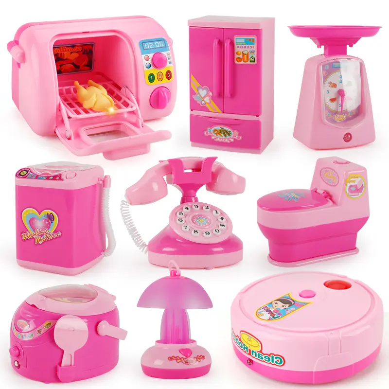 Hot Selling Kitchen Toy Zigotech Refrigerator Washing Machine Home Appliances Children Mini Kitchen Toys