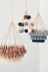 ของเล่นแขวนเปลเด็กทารกทำมือจากโรงงาน ประดับพู่สีรุ้ง ทำจากผ้าฝ้ายและผ้าสักหลาด พร้อมของขวัญสำหรับเด็กทารก ทำจากผ้าและไม้ - Product Image 5