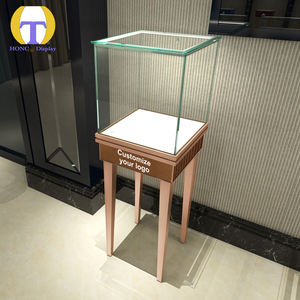 Vetrina espositiva per Showroom al dettaglio vetrina espositiva in oro di Design con vetrina a torre per negozio di forniture di bellezza a luce LED - Product Image 4