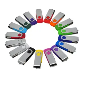 Memoria USB giratoria de plástico de colores, mini unidad usb de metal personalizada, memoria usb con forma de novedad, para publicidad, regalos de promoción