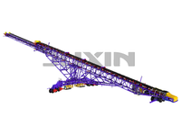 Convoyeur Radial Portable Télescopique pour le Chargement en Terminal/Port, le Transport de Grains et de Matériaux en Vrac