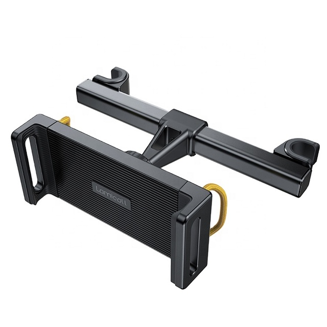 Lamicall P3 Universal Car Tablet Holder Headrest Mount Compatible Bars Adjustable Viewing Angle Back Seat Phone Stand Rubber Pad