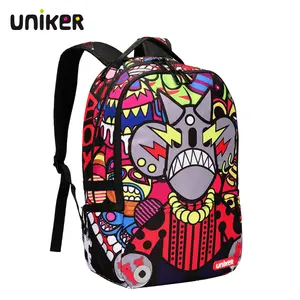 UNIKER Hot Sale Men's Cartoon Travel Bag High Capacity Light Weight Casual School Backpack