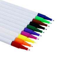 BECOL – Lot de 10 stylos marqueurs feutres fins blancs ronds de 0,4 mm pour dessin, avec logo, vente en gros