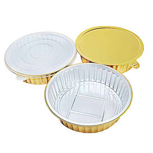 Vàng dùng một lần PP nhôm lá mỏng <span class=keywords><strong>container</strong></span> với lá Nắp 920ml công suất lớn cấp thực phẩm Vòng bột giấy đúc - Product Image 5