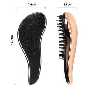 <span class=keywords><strong>Brosse</strong></span> à cheveux démêlante avec logo personnalisé Rose Gold Dry Wet Portable Massage du cuir chevelu pour les femmes Soft Matte Finishing <span class=keywords><strong>Top</strong></span> - Product Image 3