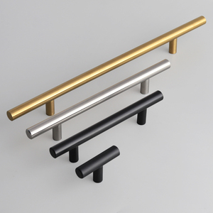 Bán buôn giá rẻ hiện đại vàng đen đồ nội thất t <span class=keywords><strong>Bar</strong></span> ngăn kéo tủ xử lý phòng tắm nhà bếp thép không gỉ cửa tủ xử lý - Product Image 4