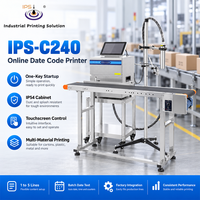 Imprimante jet d'encre CIJ IPS-C240, codeur de date CIJ, machine de codage jet d'encre continu 375 m/min pour le marquage des cartons et des bouteilles en plastique