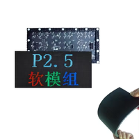 Panel Layar Video Digital Fleksibel LED Helitong 2.5mm Full Color, Dapat Dilipat dan Melengkung, untuk Penggunaan di Pusat Perbelanjaan