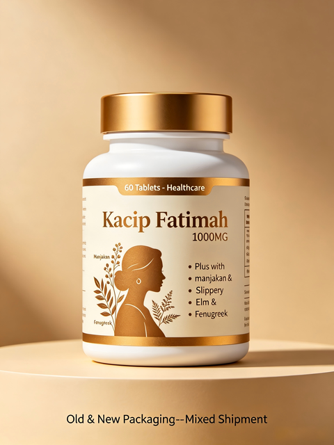 OEM Natural Kacip Fatimah 1000MG Herbal Tablets (60 Count) | Enriched with Manjakan, Slippery Elm & Fenugreek