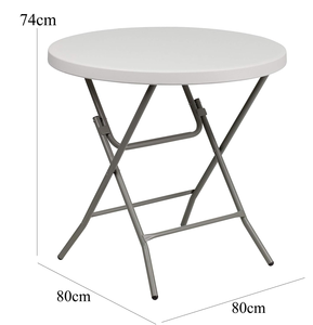 Mesas pequeñas portátiles de plástico redondas de 2,63 '32 pulgadas para eventos comerciales en interiores y exteriores, juego de cartas, té, café, comedor, Pub - Product Image 3