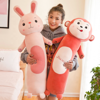 Bantal Boneka Hewan Hutan Tidur Nyenyak 70 CM Boneka Lembut Monyet/Singa/Dinosaurus/Kelinci untuk Hadiah Anak atau Perempuan