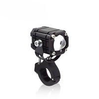 JHS Faros Antiniebla para Motocicleta, Faros Dobles, Accesorios para Motocicleta, Faros para ATV, Luz Roja DRL LED, Foco para Motocicleta