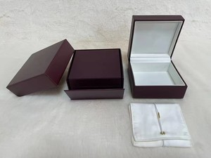 Luxury Low MOQ Leather Rectangle <b>Jewelry</b> <b>Packaging</b> Box with Custom Logo for Pendant Ring Wedding Engagement Display - Product Image 1