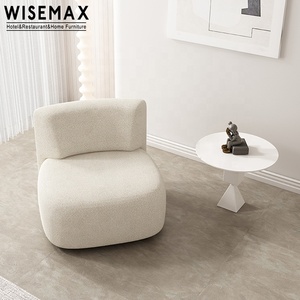 WISEMAX FURNITURE <span class=keywords><strong>Fauteuil</strong></span> <span class=keywords><strong>de</strong></span> détente <span class=keywords><strong>en</strong></span> laine d'agneau blanche nordique, <span class=keywords><strong>fauteuil</strong></span> simple pour salon, <span class=keywords><strong>fauteuil</strong></span> <span class=keywords><strong>en</strong></span> <span class=keywords><strong>peau</strong></span> <span class=keywords><strong>de</strong></span> <span class=keywords><strong>mouton</strong></span> Teddy - Product Image 2