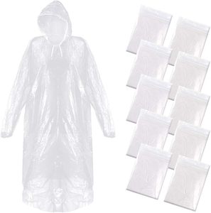 Imperméables jetables en plastique transparent blanc, simples, imperméables, pour enfants, taille personnalisable, vente en gros, sur mesure, pour le voyage - Product Image 1