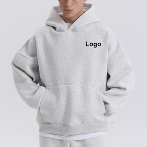 FC EU Kích thước 350 GSM tùy chỉnh thêu người đàn ông Áo Thun Hoodies số lượng lớn lông cừu phòng tập thể dục thả vai dập nổi hoodie hoạt động hàng đầu - Product Image 1