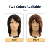 Tête de Mannequin Coiffeur en Gros, 100% Cheveux Humains, Tête d'Entraînement pour la Formation des Barbiers et la Pratique