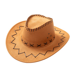 Sombrero Vaquero Retro Estilo Western Marrón Oscuro Unisex para Adultos, Casual, Primavera/Verano, Protección Solar para Exteriores - Product Image 5