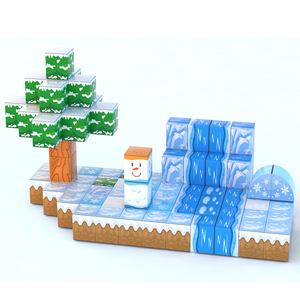 مجموعة أزهار الكرز العالمية المغناطيسية لبناء المناجم ، لعبة الأطفال بكتل بناء البلاط المغناطيسية - Product Image 5