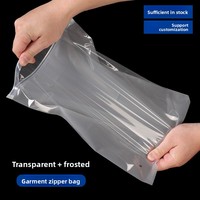 Haute transparence CPE givré Composite fermeture éclair PPE sac Ziplock conception pour vêtements sous-vêtements chaussures chaussettes emballage prêt Stock