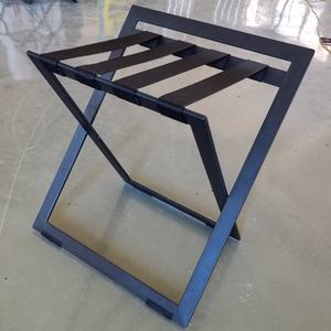 Portaequipajes de acero con revestimiento de polvo negro clásico, soporte de equipaje plegable para Hotel y dormitorio, Material metálico - Product Image 6