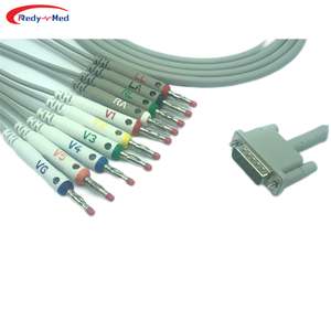 Compatibele HP/Bionet 10-afleidingen 12-kanaals <span class=keywords><strong>ECG</strong></span> EKG-kabel M1770A, M1771A, M1772A - Product Image 4