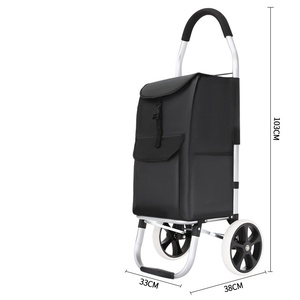 Carritos de supermercado Utilidad de lavandería Diseñado con carrito de compras plegable de escalador de escalera de tres ruedas - Product Image 1