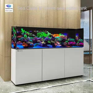 Neptunian Kubus R Serie Aquarium Zwart En Wit Professioneel Aquarium Koraal Tank Bodem Filter Tank Zeewater Aquarium